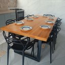 Ver imagem 7 de Mesa de Jantar Industrial Madeira com Pé Metal Preto 220x100