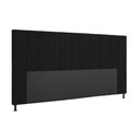 Ver imagem 2 de Cabeceira Casal King Cama Box 195cm para Quarto Malibu Suede Preto M11 - D’Rossi