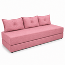 Ver imagem 7 de Sofá Cama 3EM1 em Tecido Suede com Almofadas - Sofá que Vira Cama Multifuncional :Rosê