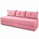 Ver imagem 5 de Sofá Cama 3EM1 em Tecido Suede com Almofadas - Sofá que Vira Cama Multifuncional :Rosê