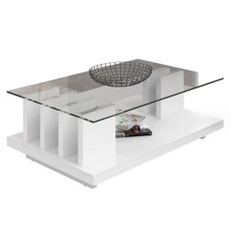 Mesa de Centro com Tampo em Vidro New Iris DJ Móveis - 2