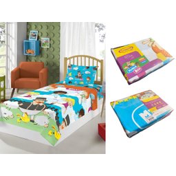 Jogo de Cama Infantil Lepper Mundo Bita Solteiro 3 Peças Microfibra Branco - 6