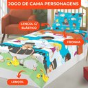 Ver imagem 3 de Jogo de Cama Infantil Lepper Mundo Bita Solteiro 3 Peças Microfibra Branco