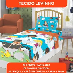 Jogo de Cama Infantil Lepper Mundo Bita Solteiro 3 Peças Microfibra Branco - 8