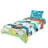Jogo de Cama Infantil Lepper Mundo Bita Solteiro 3 Peças Microfibra Branco - 1