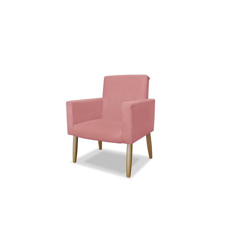 POLTRONA NINA DECORATIVA SALA E ESCRITORIO:rosa