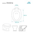 Ver imagem 3 de Assento Sanitario com Amortecedor Victoria Bone (bege Claro) para Vaso Ideal Standard