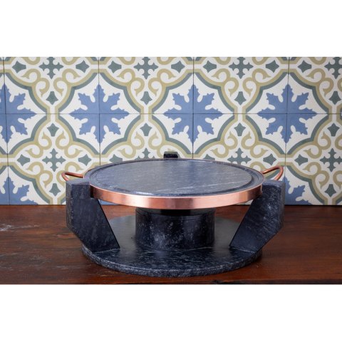 Churrasqueira Gourmet Fondue de Pedra Sabão Grande 32 Cm