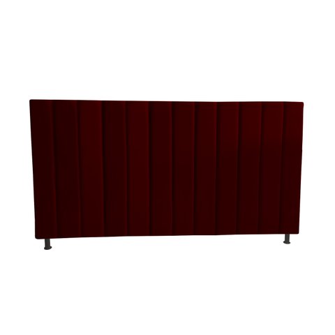 Cabeceira de Cama Box Estofada Gabi King 195 Cm Suede Bordo Eli Móveis