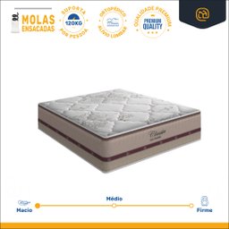 Cama Box Viúva + Colchão de Molas Ensacadas Anjos Classic Mola Ensacada 128x188x57cm - 4