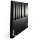 Ver imagem 4 de Kit Cabeceira Cama Box Queen 160cm Calçadeira Baú Dália W01 Couríssimo Preto - Lyam Decor