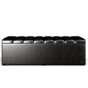 Ver imagem 3 de Kit Cabeceira Cama Box Queen 160cm Calçadeira Baú Dália W01 Couríssimo Preto - Lyam Decor
