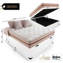 Ver imagem 2 de Cama Box Baú Casal com Colchão de Molas Ensacadas Anjos Classic 138x188x64cm