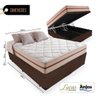 Cama Box Baú Super King Marrom com Colchão de Molas Ensacadas Anjos Classic 193x203x68cm - 2
