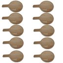 Ver imagem 1 de Kit 10 Tábua de Frios Premium Madeira Natural Lisa