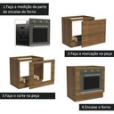 Ver mais imagens de Balcão para Forno de Embutir 80 X 60 Cm sem Tampo Rustic Glamy, Stella Madesa Rustic