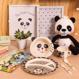 CONJUNTO DE REFEIÇÃO INFANTIL 05 PEÇAS - BEBÊ PANDA - OXFORD - 8