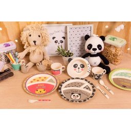 CONJUNTO DE REFEIÇÃO INFANTIL 05 PEÇAS - BEBÊ PANDA - OXFORD - 9