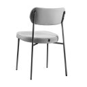 Ver imagem 7 de Kit 02 Cadeiras Sala de Jantar Lavínia Estofada Base Preto Linho Cinza - Abmaza
