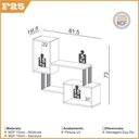 Ver imagem 2 de Nicho Retangular 100% Mdf Estilo Industrial F25 Freijó Preto Fosco Dalla Costa