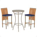 Ver imagem 1 de Mesa Bistrô e 2 Banquetas Roma Fendi Corda Náutica Estofado 10 Trama Original