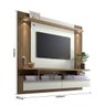 Painel para TV com LED e Espelho São Luís Avelã Off White - 4