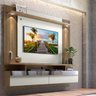 Painel para TV com LED e Espelho São Luís Avelã Off White - 2