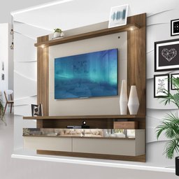 Painel para TV com LED e Espelho São Luís 1.8 - 1