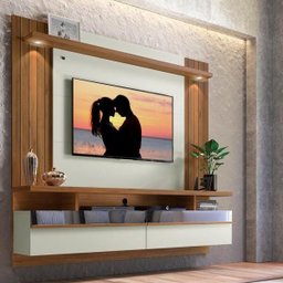 Painel Home Para Tv Até 60“ 2,00m São Luís MDP e MDF com Luminárias de Led - Línea Brasil - 1 Painel Home Para Tv Até 60“ 2,00m São Luís MDP e MDF com Luminárias de Led - Línea Brasil - 1