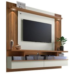 Painel Home Para Tv Até 60“ 2,00m São Luís MDP e MDF com Luminárias de Led - Línea Brasil - 2 Painel Home Para Tv Até 60“ 2,00m São Luís MDP e MDF com Luminárias de Led - Línea Brasil - 2