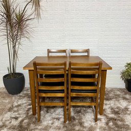 Conjunto Fixo Mesa 120x80 com 4 Cadeiras Estofadas Premium Cor:mel - 3