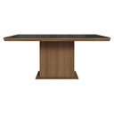 Ver imagem 4 de Mesa de Jantar Retangular Tampo com Moldura e Vidro Sobreposto Rustic/Preto 5275 Madesa