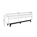 Ver imagem 3 de Bancada Decorativa Saiko MDP Pintura UV 3 Gavetas Corrediças Telescópicas até 75 Cumaru/Opala G97 -