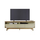 Ver imagem 2 de Bancada Decorativa Saiko MDP Pintura UV 3 Gavetas Corrediças Telescópicas até 75 Cumaru/Opala G97 -