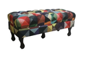 Ver imagem 1 de Recamier Baú Luis Xv Capitonê Retrô 180cm Suede Triângulo Pés Madeira Ms Decor
