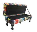 Ver imagem 2 de Recamier Baú Luis Xv Capitonê Retrô 180cm Suede Triângulo Pés Madeira Ms Decor