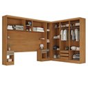 Ver imagem 2 de Guarda-roupa Modulado Soberano 11 Portas 5 Gavetas 100% Mdf com Espelho Cinamomo/cappuccino - Panora