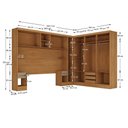Ver imagem 4 de Guarda-roupa Modulado Soberano 11 Portas 5 Gavetas 100% Mdf com Espelho Cinamomo/cappuccino - Panora