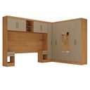 Ver imagem 3 de Guarda-roupa Modulado Soberano 11 Portas 5 Gavetas 100% Mdf com Espelho Cinamomo/cappuccino - Panora