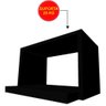 Suporte Microondas Nicho Prateleira Mdf 18mm Preto 25 À 32l - 6
