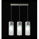 Ver imagem 2 de Lustre Pendente Triplo Copo Vidro E Alumínio 12 cm 215/3 Bivolt E-27
