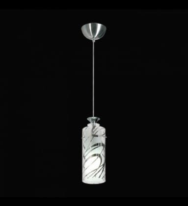Lustre Pendente Copo Vidro E Alumínio 11 cm 6540/1 Bivolt E-27 - 2
