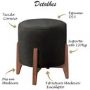 Ver imagem 5 de Kit 2 Puf Puff Para Sala Lhor Corano Preto Rm Preto