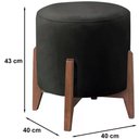 Ver imagem 6 de Kit 2 Puf Puff Para Sala Lhor Corano Preto Rm Preto