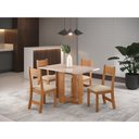 Ver imagem 1 de Conjunto Mesa de Jantar Retangular Milani Mel 4 Cadeiras Brisa Linho Marfim