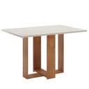 Ver imagem 2 de Conjunto Mesa de Jantar Retangular Milani Mel 4 Cadeiras Brisa Linho Marfim