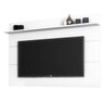 Painel para TV com Prateleira Superior Vivare Branco Acetinado - 1