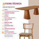 Ver imagem 6 de Sala de Jantar Mesa Noronha 220cm Tampo Laminado Canto Barril com 8 Cadeiras Viena