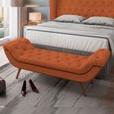 Ver imagem 2 de Puff Recamier Decorativo com Tachas 195 Cm Santorini Bouclê Terracota - Lyam Decor