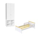 Ver imagem 2 de Quarto Infantil Cama, Grades Petit e Guarda Roupa Curió 2 Portas Casatema MadeiraOriginals Branco